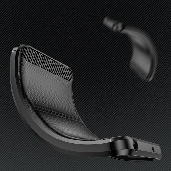 Carbon Case for iPhone 16 Pro Max Silicone Case - Black