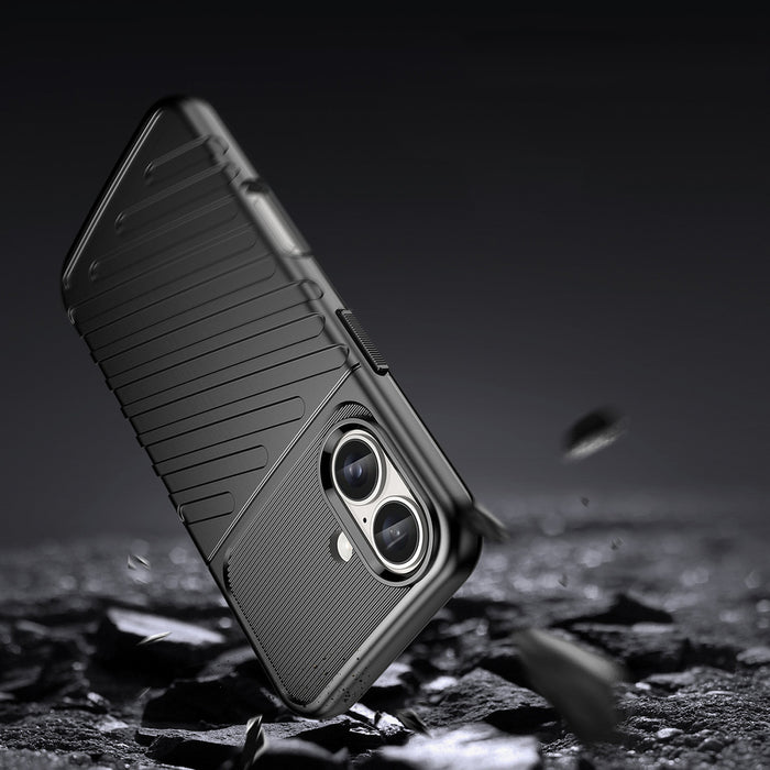 Thunder Case for iPhone 16 Plus Silicone Case - Black