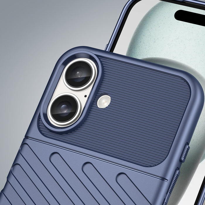 Thunder Case for iPhone 16 Plus Silicone Case - Blue