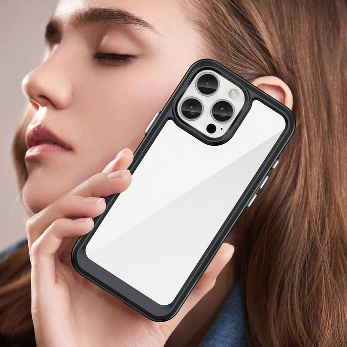 Outer Space Case with Gel Frame for iPhone 16 Pro Max - Black