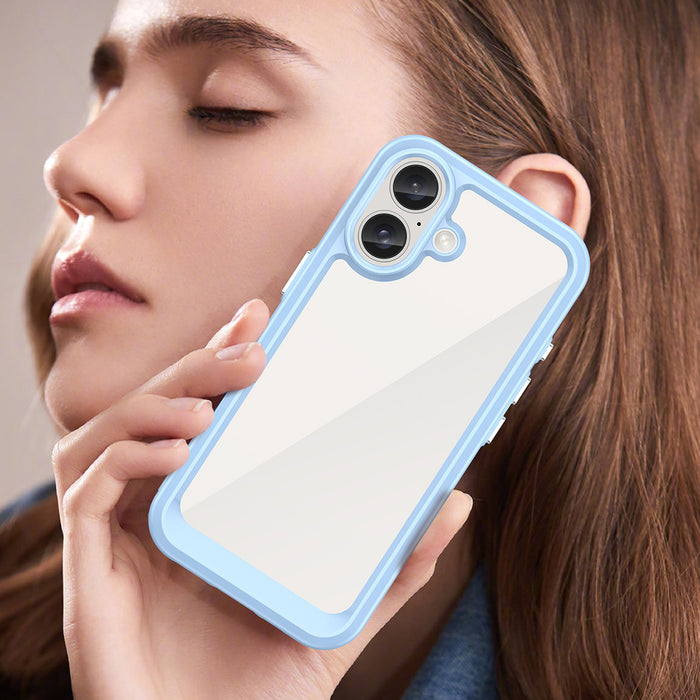 Outer Space Case with Gel Frame for iPhone 16 Plus - Blue