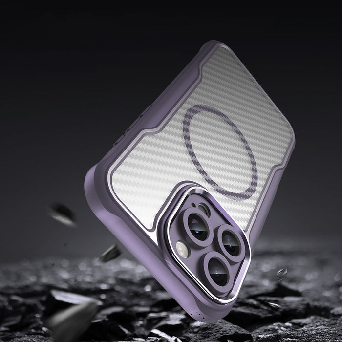 Leading Series MagSafe Silicone Case for iPhone 16 Pro - Purple