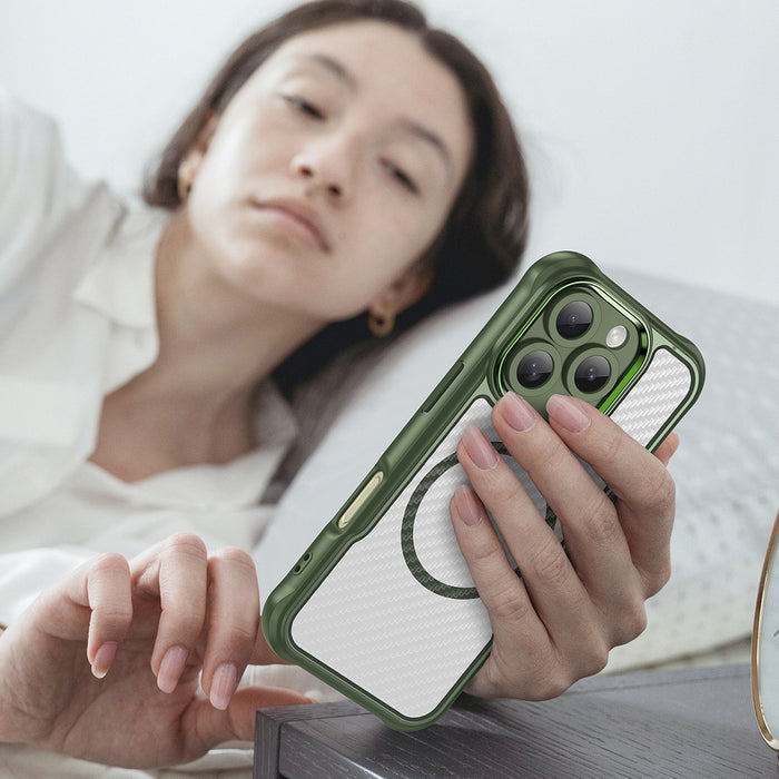 Leading Series MagSafe Silicone Case for iPhone 16 Pro Max - Green