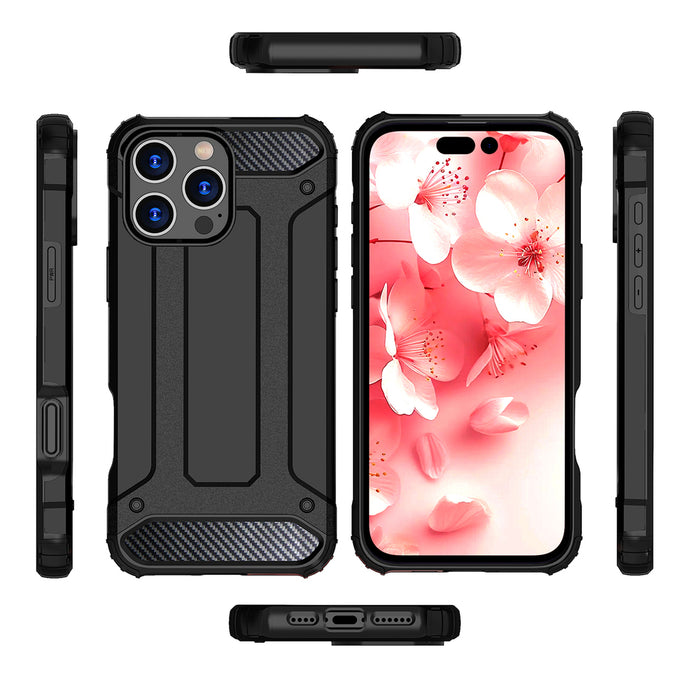 Hybrid Armor iPhone 16 Pro Max Case - Black
