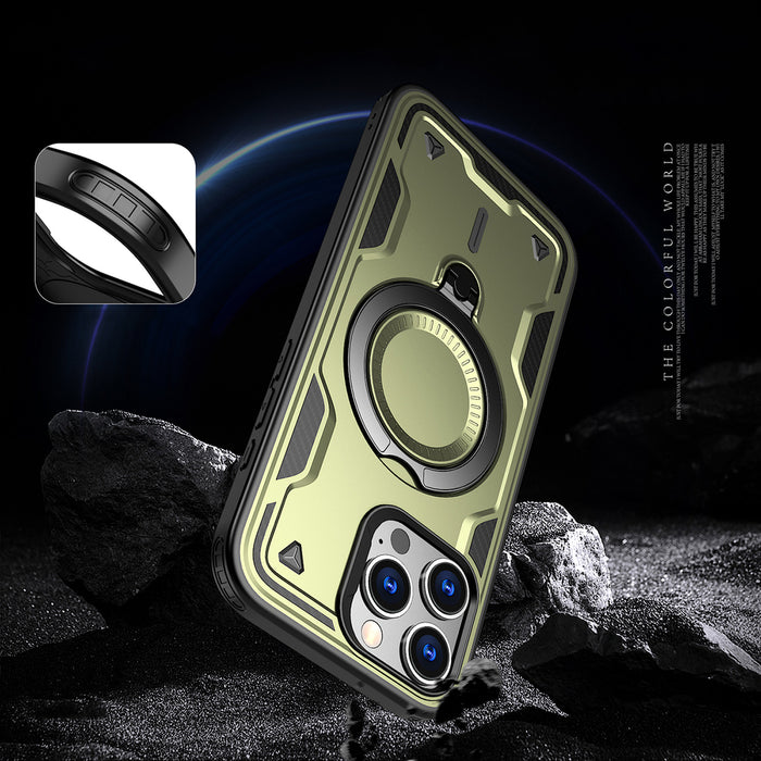 Hybrid Armor Trendy Case with MagSafe for iPhone 16 Pro Max - Green