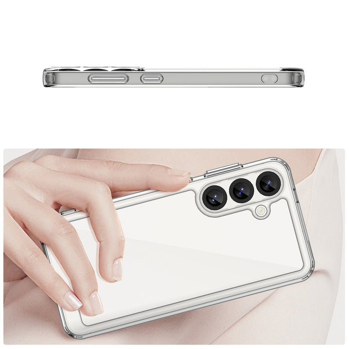 Outer Space Case with Gel Frame for Samsung Galaxy S25 - Clear Black