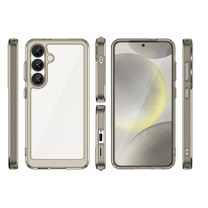 Outer Space Case with Gel Frame for Samsung Galaxy S25 - Clear Black