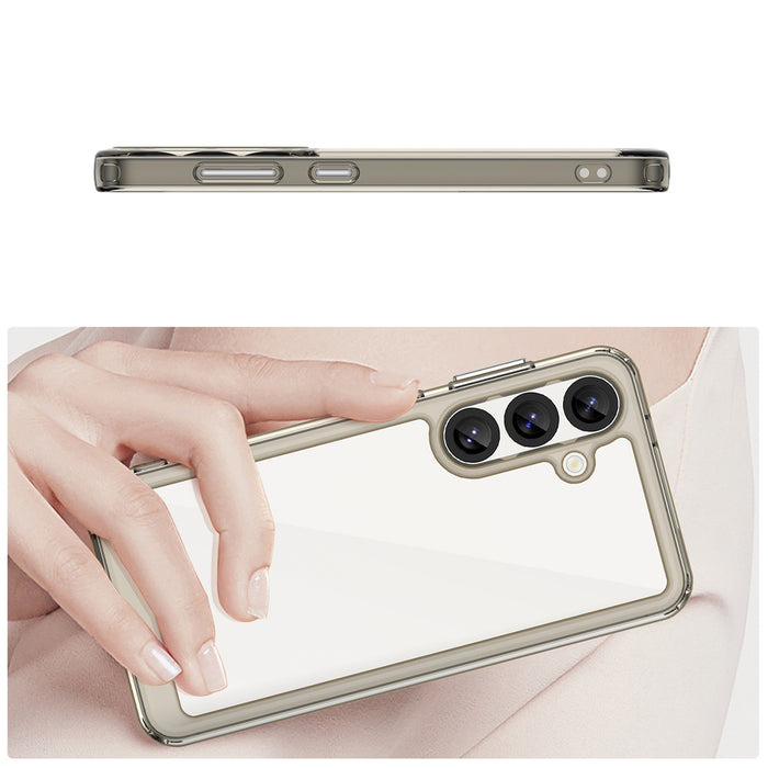 Outer Space Case with Gel Frame for Samsung Galaxy S25 - Clear Black