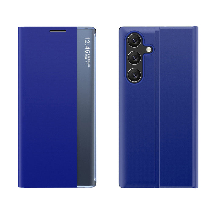 New Sleep Case for Samsung Galaxy S25+ Cover with Flip and Stand - Blue