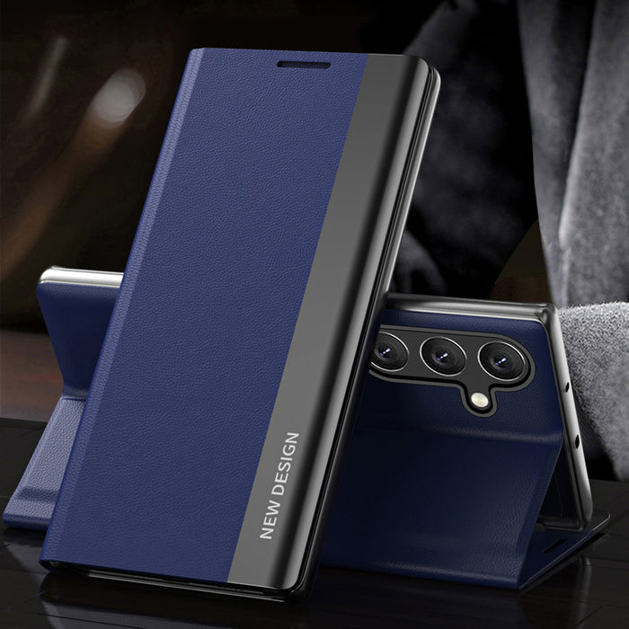 Sleep Case Pro Samsung Galaxy S25+ Case with Flip and Stand - Blue