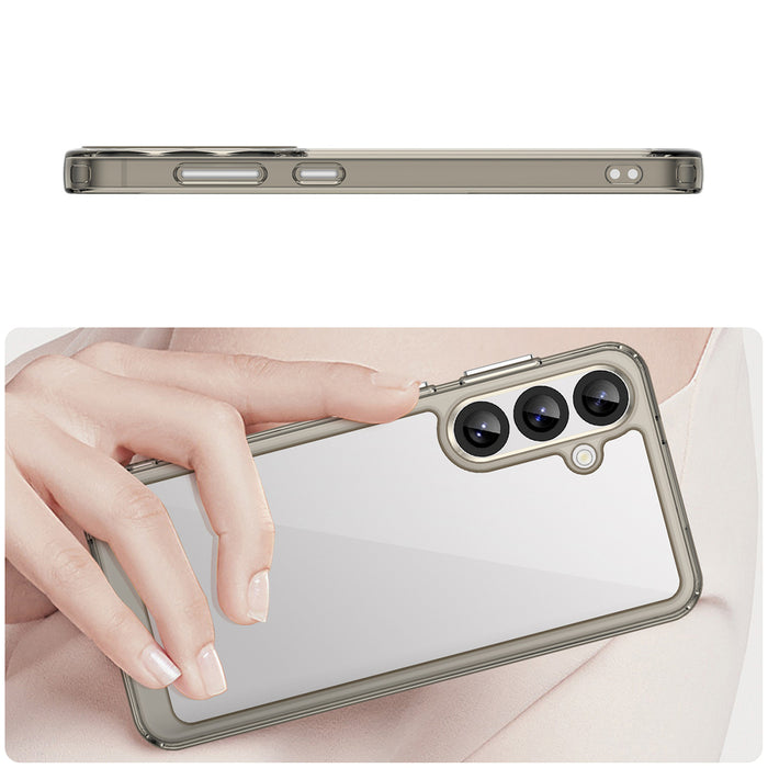 Outer Space Case with Gel Frame for Samsung Galaxy S25+ - Clear Black