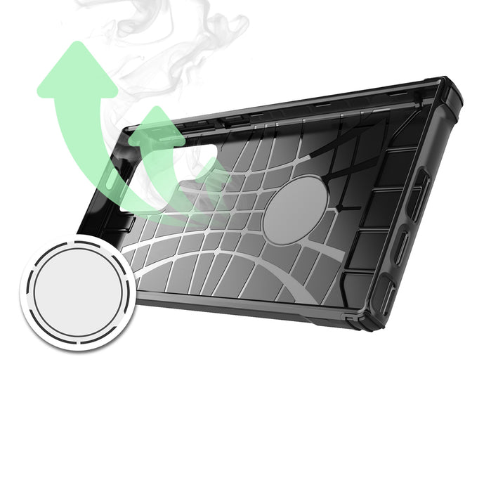 Hybrid Armor Case for Samsung Galaxy S25 Ultra Armored Hybrid Case - Black