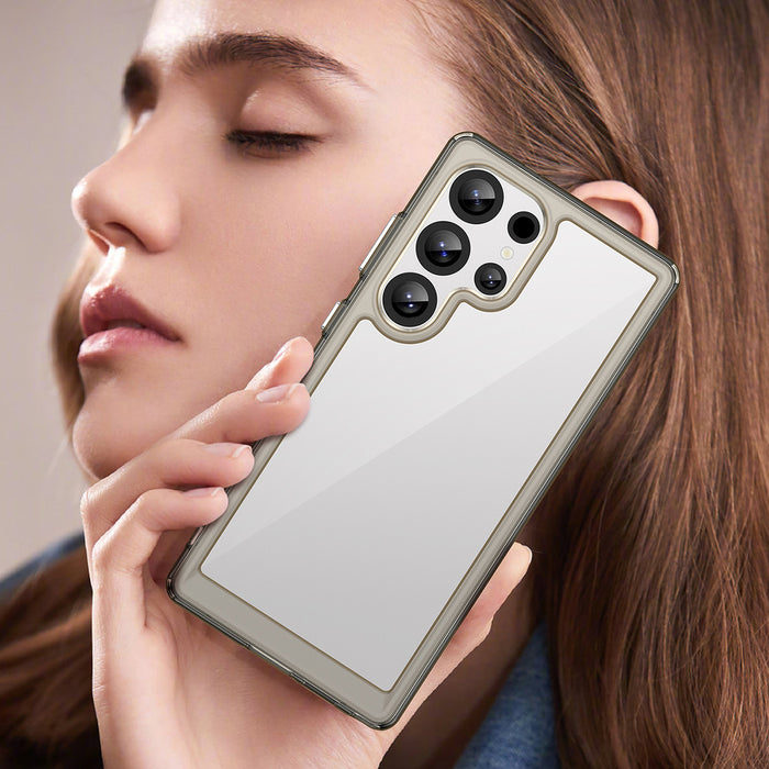 Outer Space Case with Gel Frame for Samsung Galaxy S25 Ultra - Clear Black