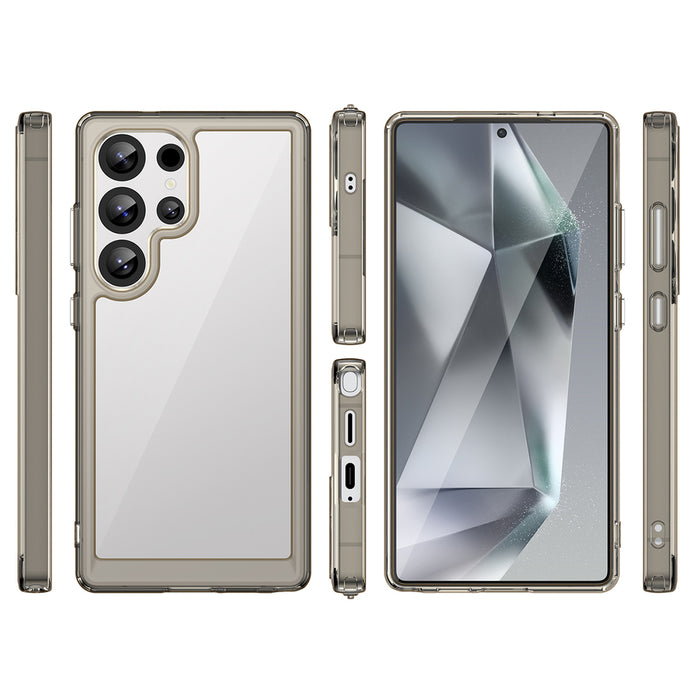 Outer Space Case with Gel Frame for Samsung Galaxy S25 Ultra - Clear Black