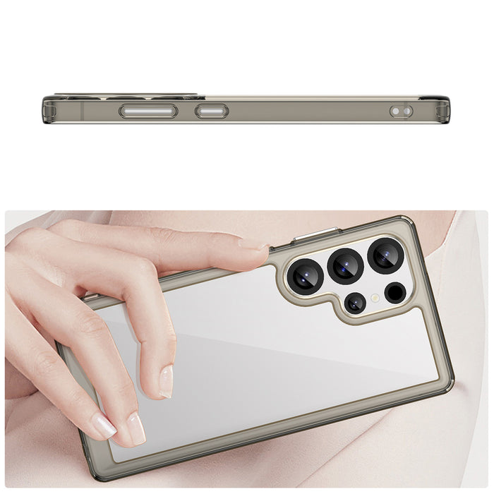 Outer Space Case with Gel Frame for Samsung Galaxy S25 Ultra - Clear Black