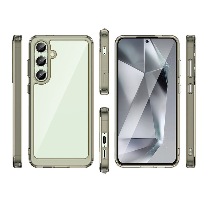 Outer Space Case with Gel Frame for Samsung Galaxy S24 FE - Clear Black