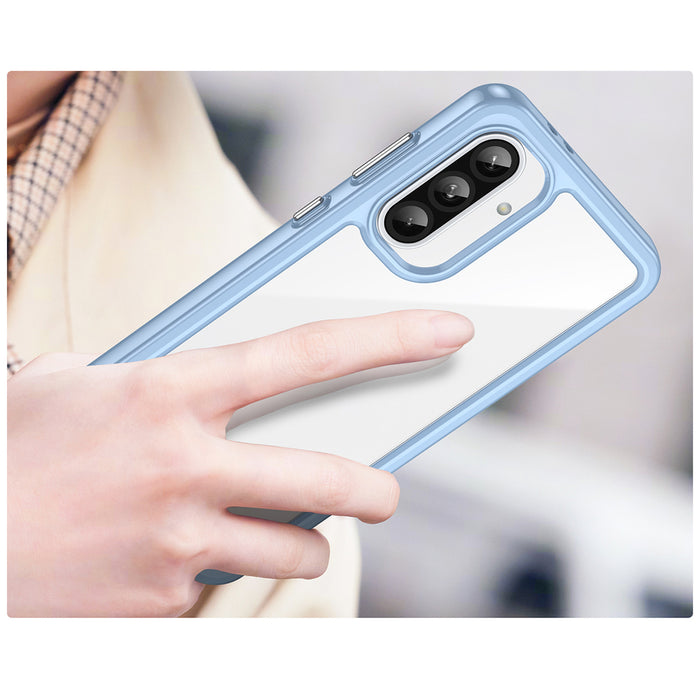 Outer Space Case for Samsung Galaxy A56 Cover with Flexible Frame - Blue