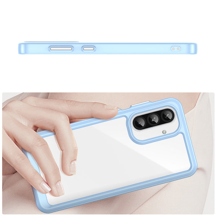 Outer Space Case for Samsung Galaxy A56 Cover with Flexible Frame - Blue