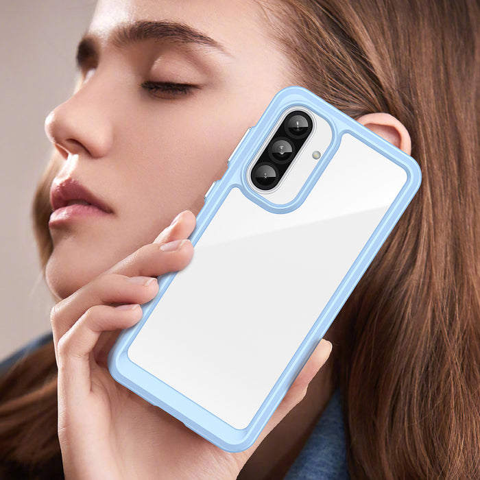 Outer Space Case for Samsung Galaxy A26 Cover with Flexible Frame - Blue