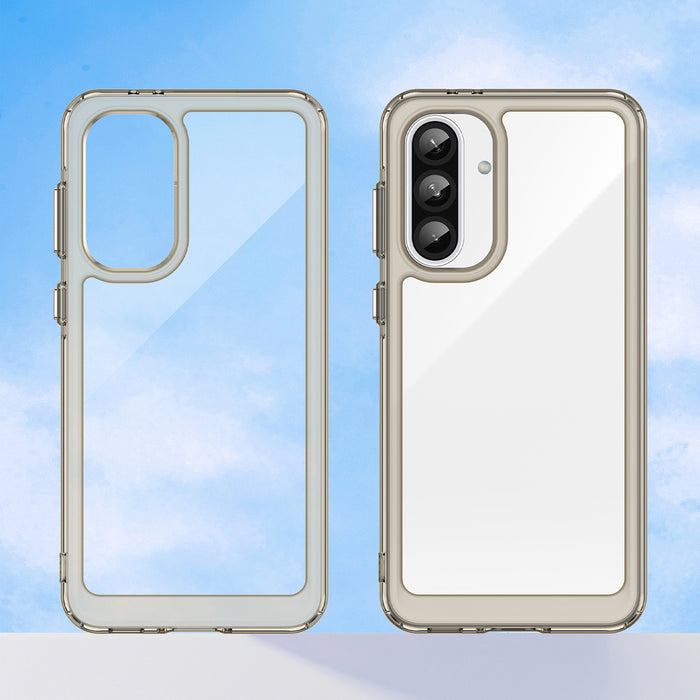 Outer Space Case for Samsung Galaxy A26 Cover with Flexible Frame - Semi-Transparent, Black