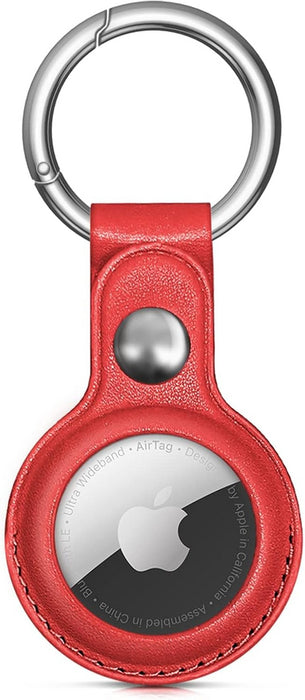 Apple AirTag PU Leather Case - Black, Brown, Red, Blue - 4 pieces