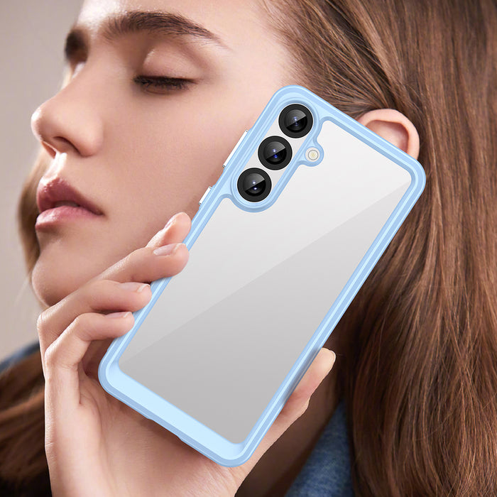 Outer Space Case for Samsung Galaxy A36 Cover with Flexible Frame - Blue