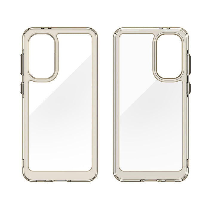 Outer Space Case for Samsung Galaxy A36 Cover with Flexible Frame - Semi-Transparent, Black