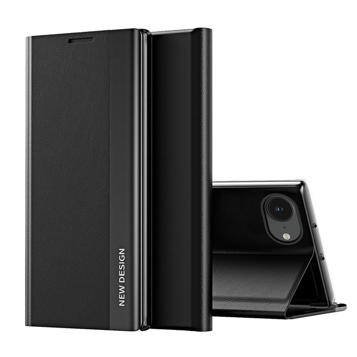 Sleep Case Pro for iPhone 16e / 17e with flap and stand - black