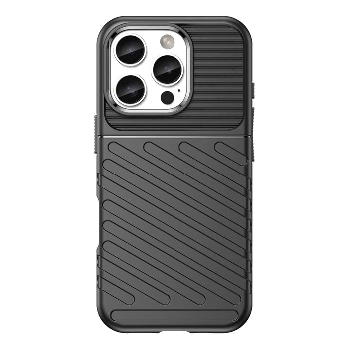 Thunder Case for iPhone 16e / 17e silicone armor cover - black