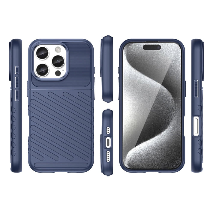 Thunder Case for iPhone 16e / 17e silicone armor cover - blue