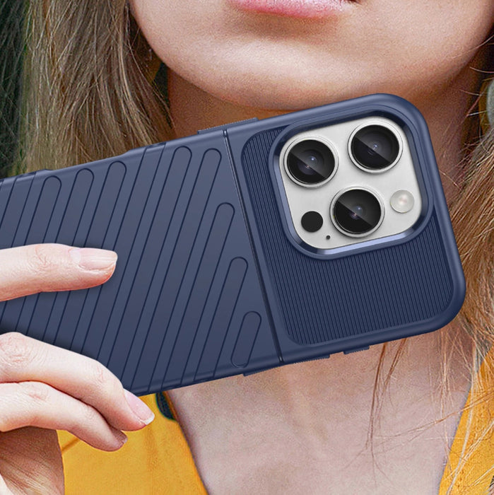 Thunder Case for iPhone 16e / 17e silicone armor cover - blue