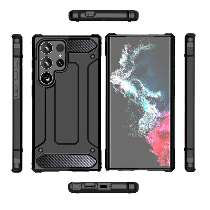 Hybrid Armor Case for Samsung Galaxy S25 Edge - Black