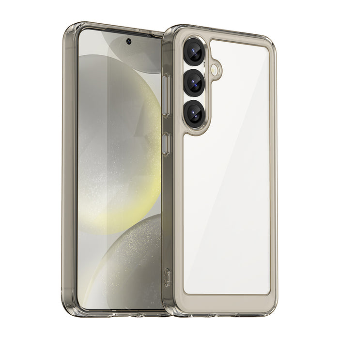 Outer Space Case for Samsung Galaxy S25 Edge Flexible Frame Cover - Translucent, Black
