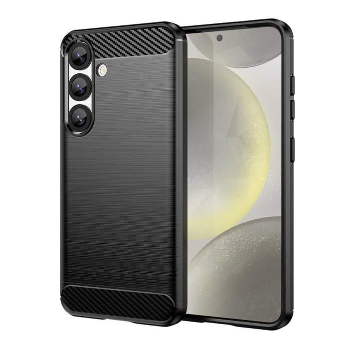 Carbon Case Flexible Silicone for Samsung Galaxy M06 5G - Black