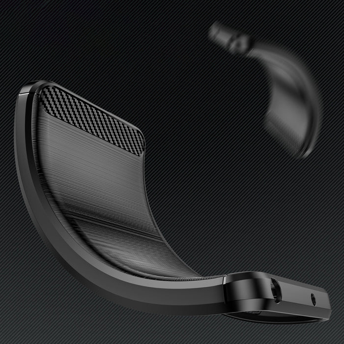 Carbon Case Flexible Silicone for Xiaomi Redmi Note 14 5G - Black