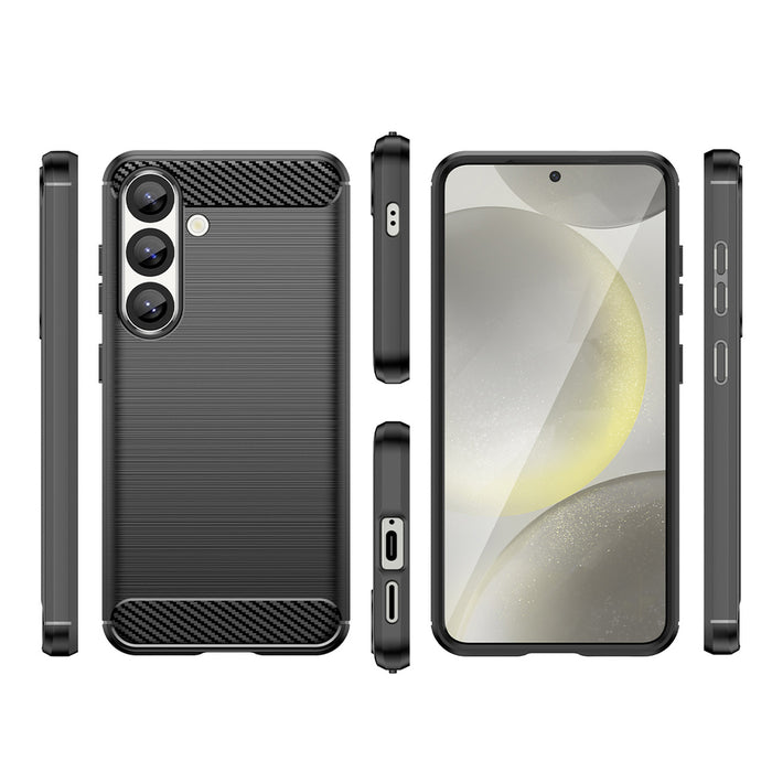 Carbon Case Flexible Silicone for Xiaomi Poco M7 5G - Black