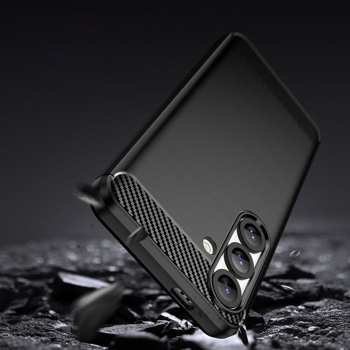 Carbon Case Flexible Silicone for Xiaomi Poco M7 5G - Black