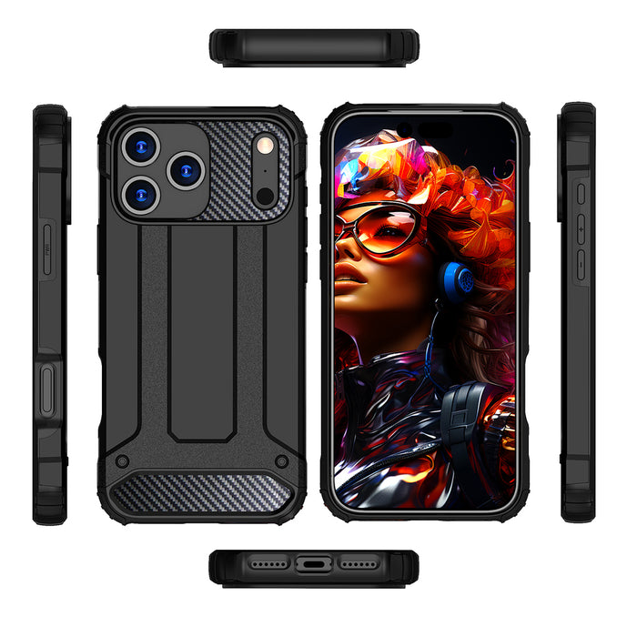 Hybrid Armor Case for iPhone 17 Pro - Black