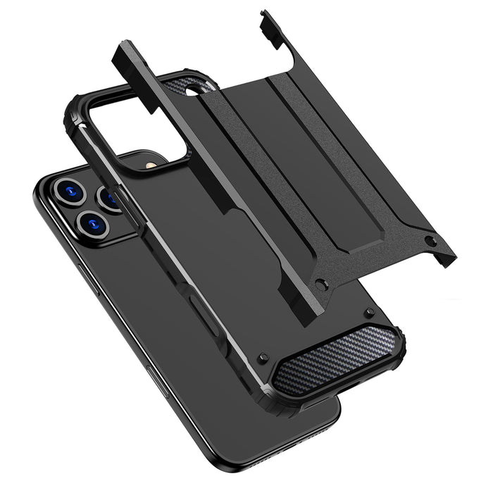 Hybrid Armor Case for iPhone 17 Pro Max - Black