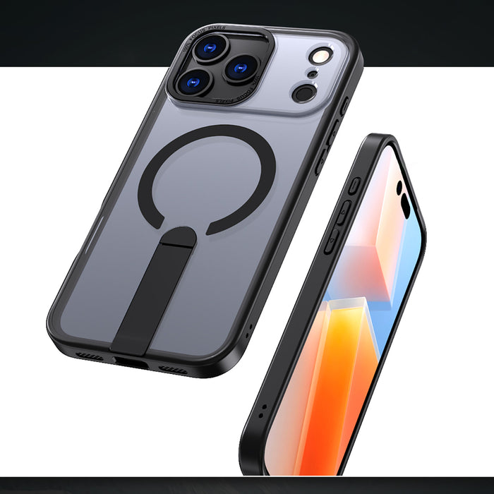 Hybrid Armor X Case for iPhone 17 Pro Max with Stand, Compatible with MagSafe - Black