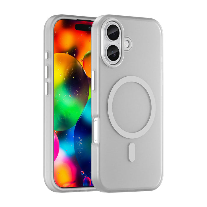 Magnetic Abrasive iPhone 17 Case Compatible with MagSafe - Matte White