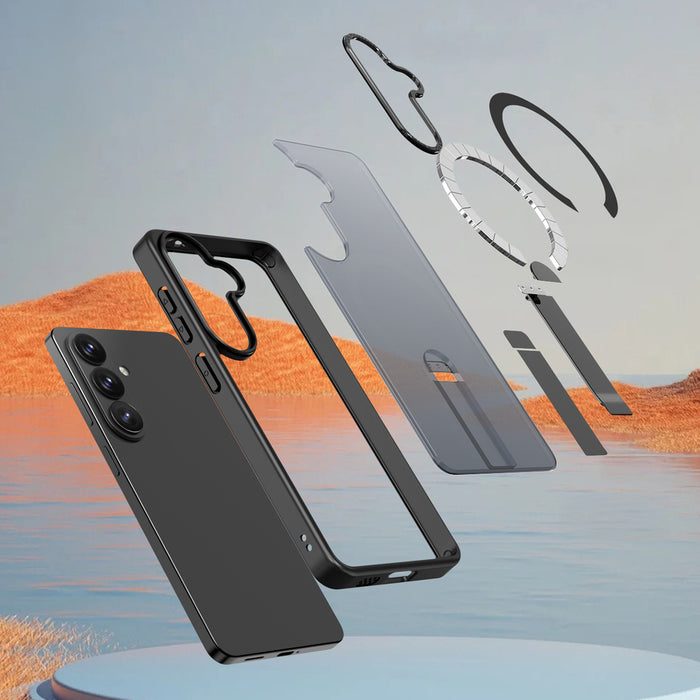 Hybrid Armor X Case for Samsung Galaxy S26 with Stand, Compatible with MagSafe - Black