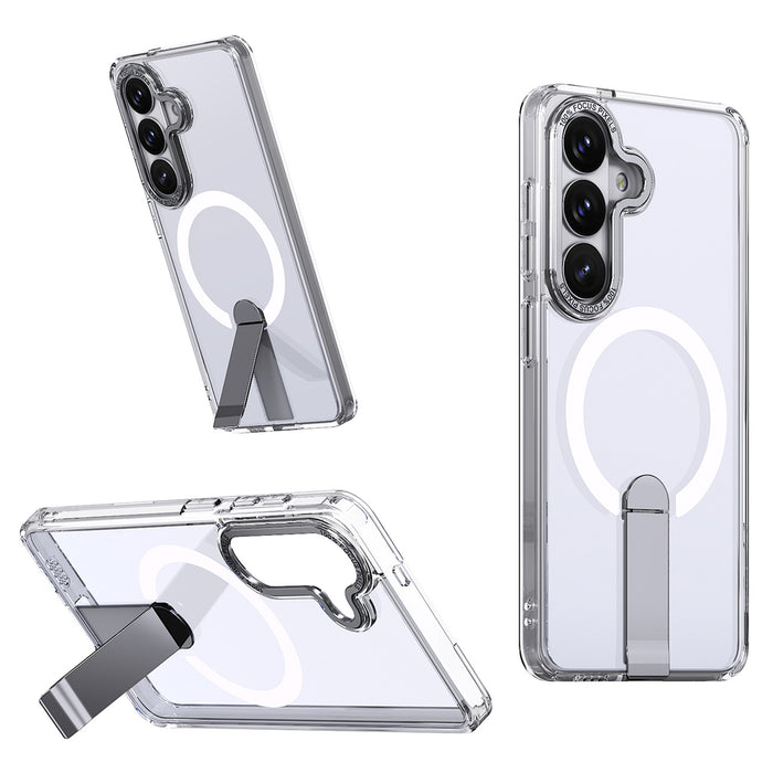 Hybrid Armor X Case for Samsung Galaxy A36 / A37 with Stand Compatible with MagSafe - Transparent