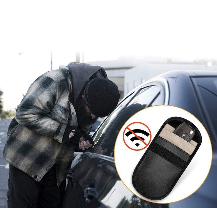 Anti-theft case for car keys blocking radio waves Keyless Faraday Box cover Faraday cage 14 cm with 10 cm black