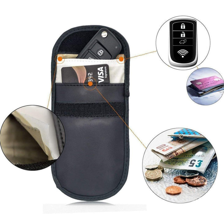 Anti-theft case for car keys blocking radio waves Keyless Faraday Box cover Faraday cage 14 cm with 10 cm black