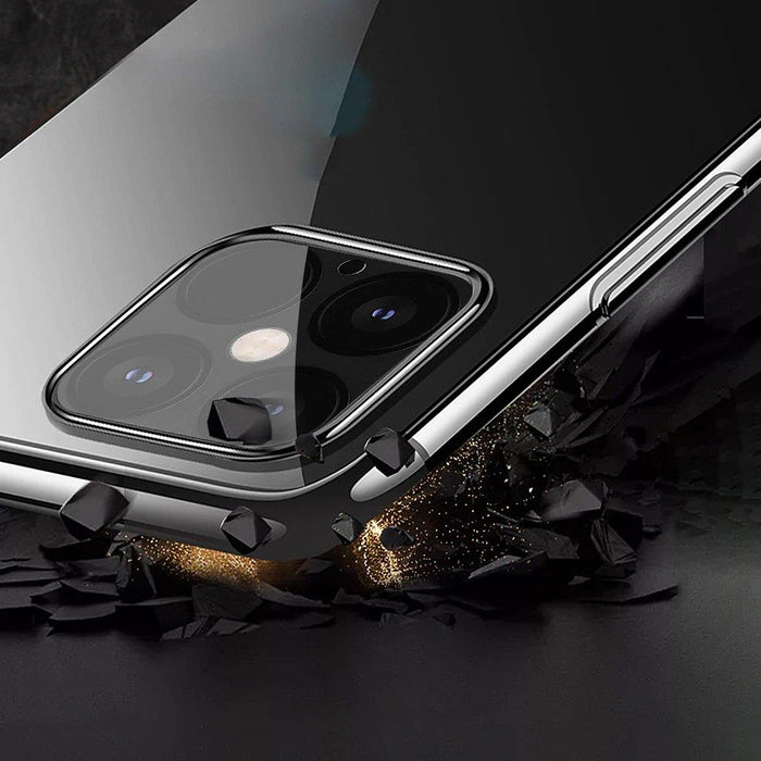 Clear Color Case Gel TPU Electroplating frame Cover for Samsung Galaxy S21+ 5G (S21 Plus 5G) black