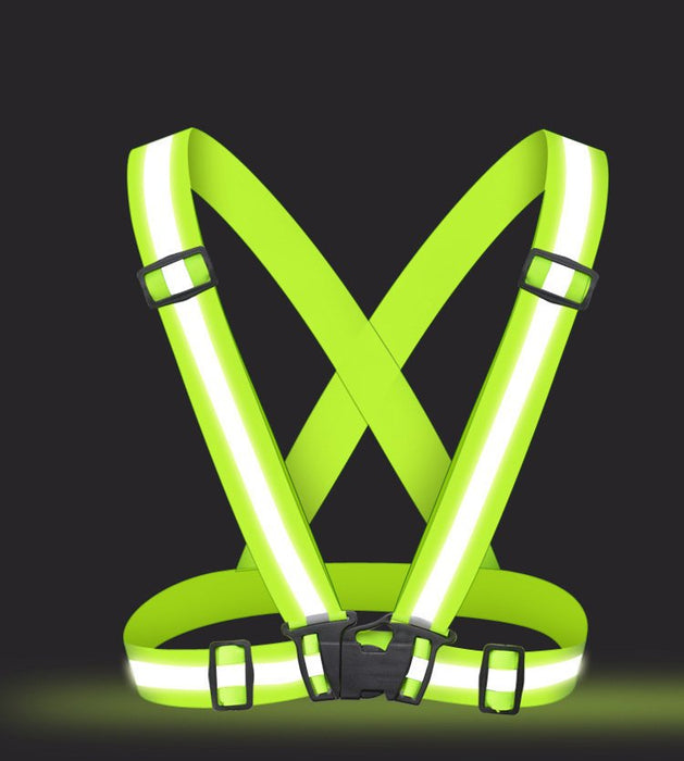 Adjustable reflective harness for a running bike - orange