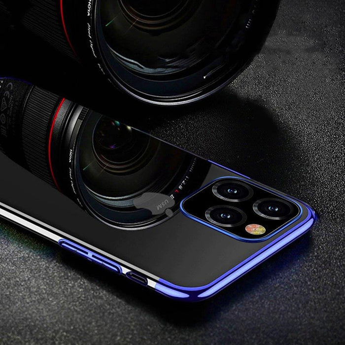 Clear Color Case Gel TPU Electroplating frame Cover for Xiaomi Mi 11 black