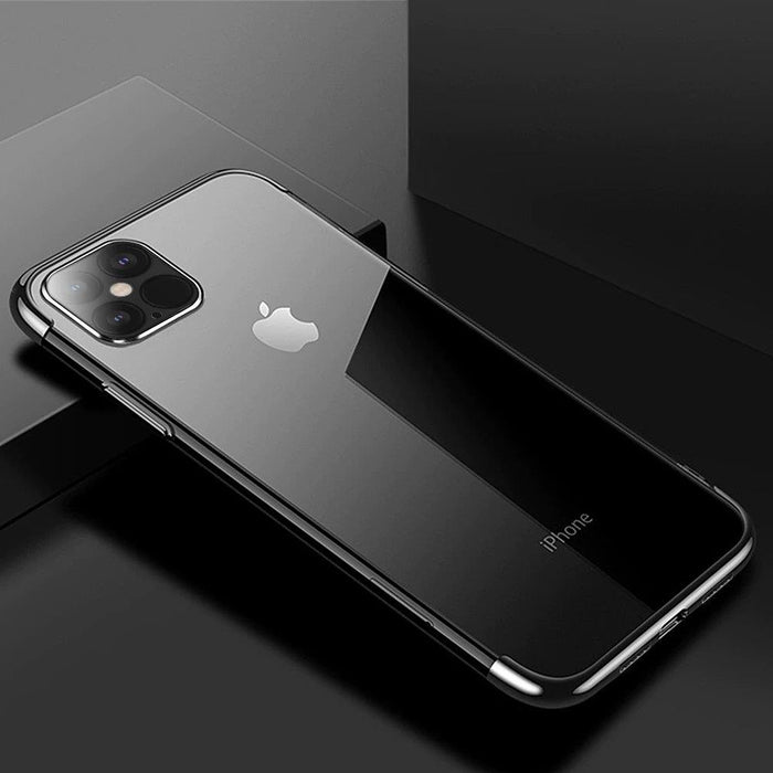 Clear Color Case Gel TPU Electroplating frame Cover for Xiaomi Mi 11 black