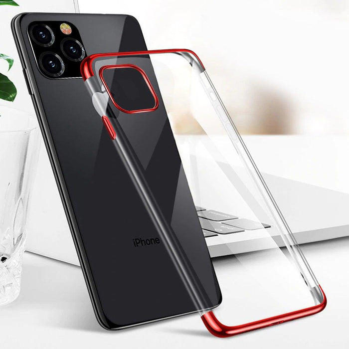 Clear Color Case Gel TPU Electroplating frame Cover for Xiaomi Mi 11 black